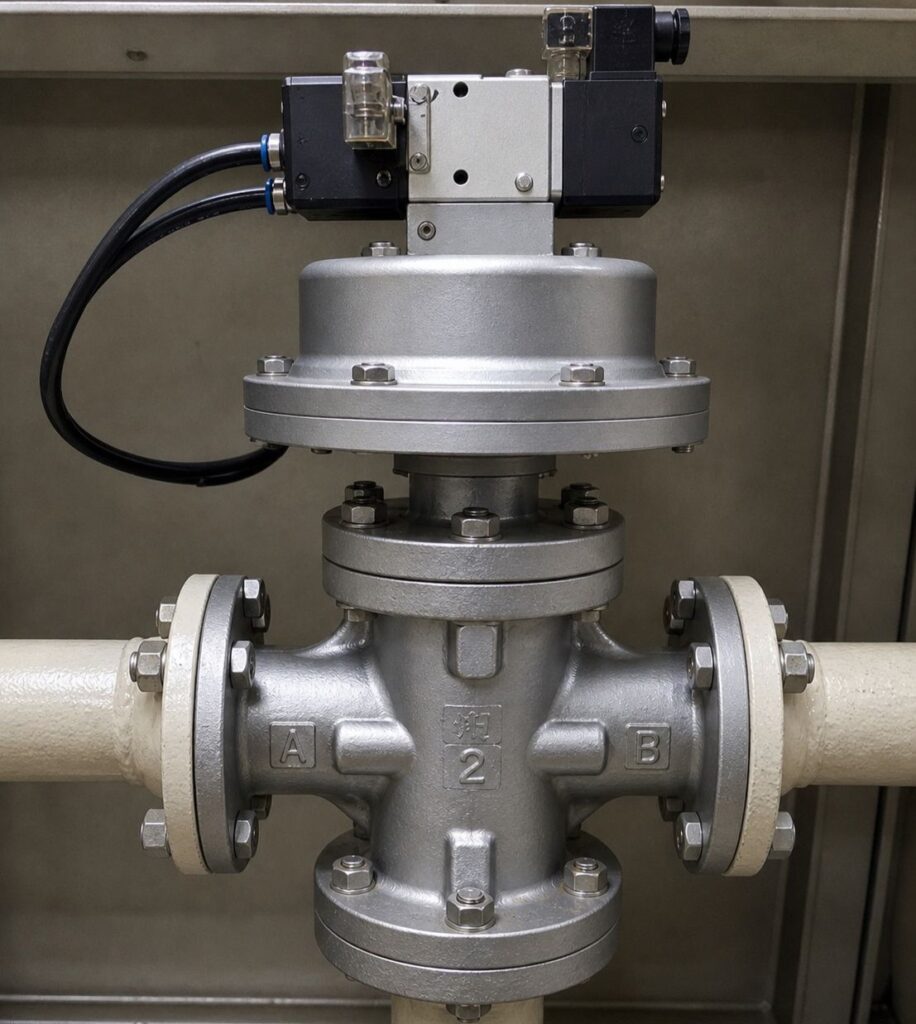 3-way pneumatic control valve in Oily Water Separator (OWS) system
